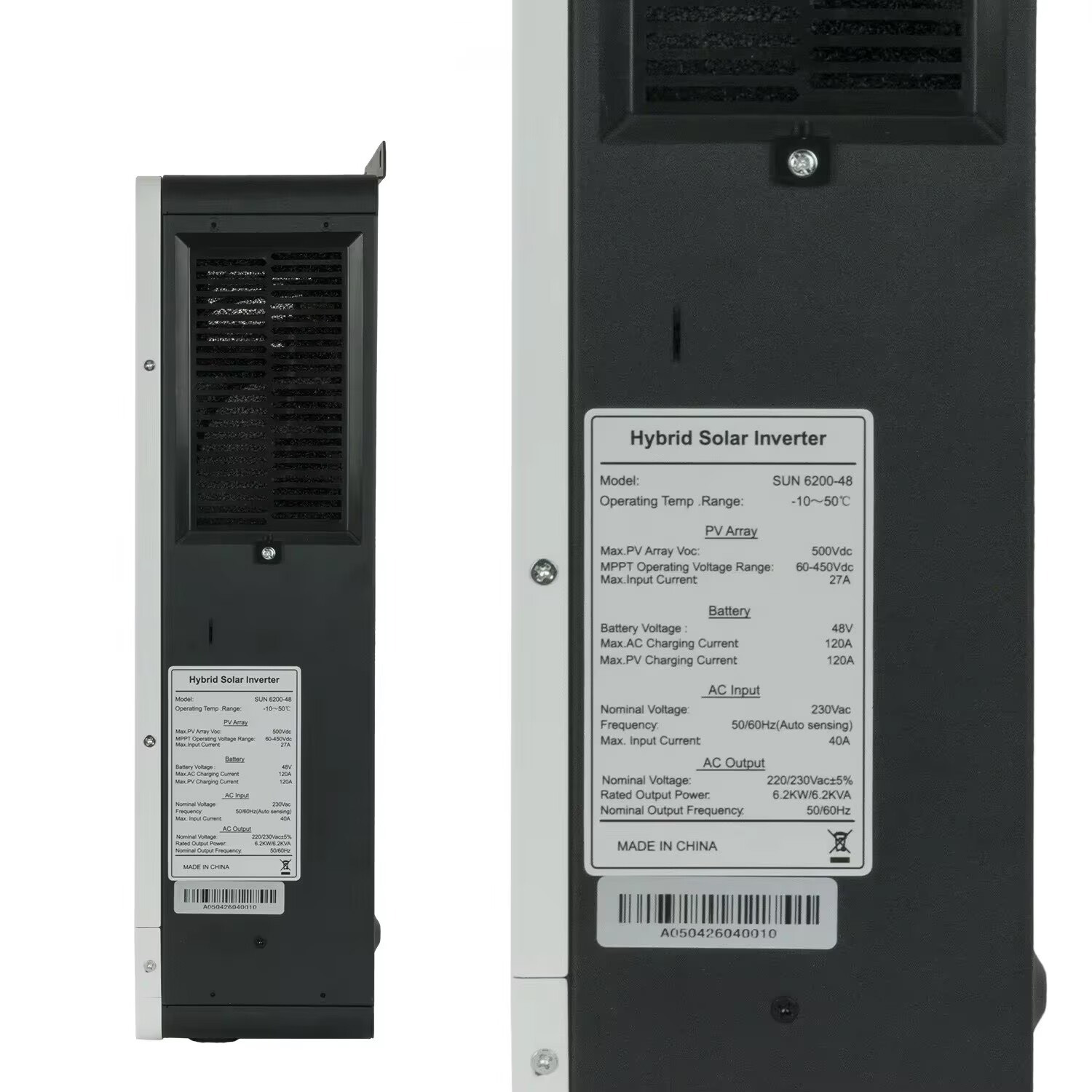 Hybrid solar inverter 6.2KW 48 - Charge Controller Solar 评论和价格